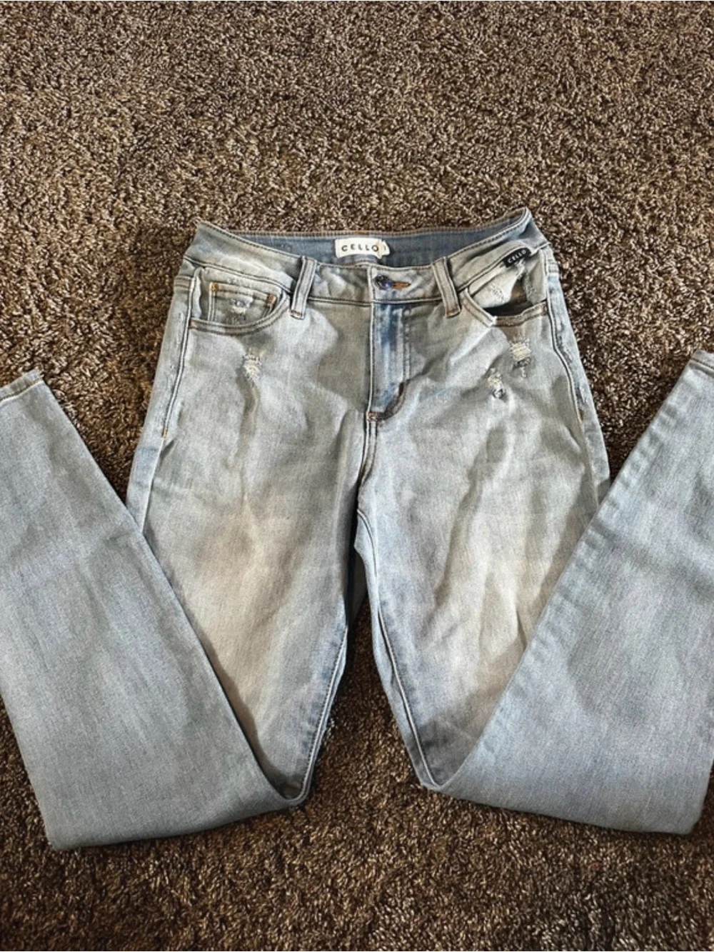 Cello Light Blue Skinny Jeans - Faded Stretch Denim